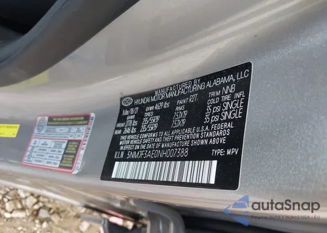 2022 Hyundai Tucson Sel from USA, damaged, VIN 5NMJF3AE0NH007388